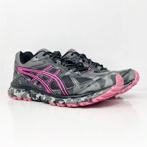 Asics Womens Gel Scram 2 T56BQ Gray Running Shoes Sneakers Size 9 Pink Gray